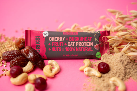 Zaļo griķu PROTEĪNA batoniņš ar ĶIRŠIEM