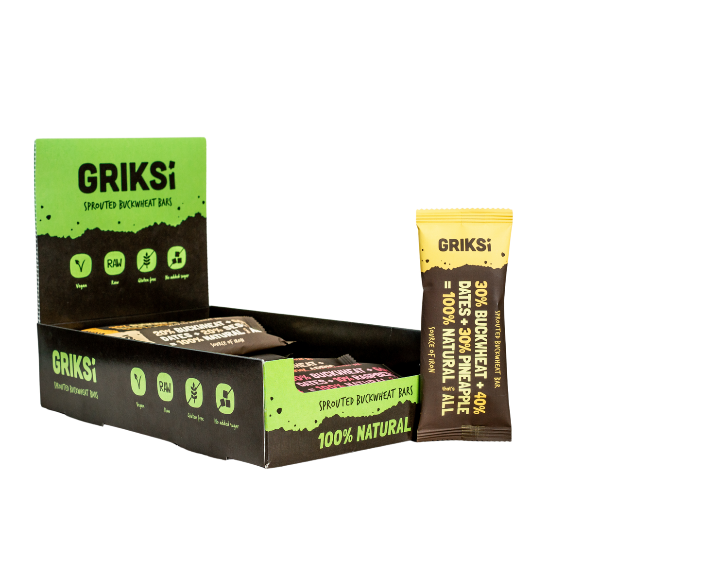 Diedzētu griķu batoniņš ar ANANĀSU