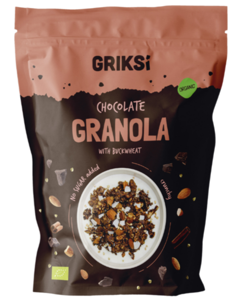 BIO zaļo griķu granola ar ŠOKOLĀDI