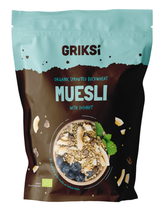BIO Diedzētu griķu muslis ar KOKOSRIEKSTU