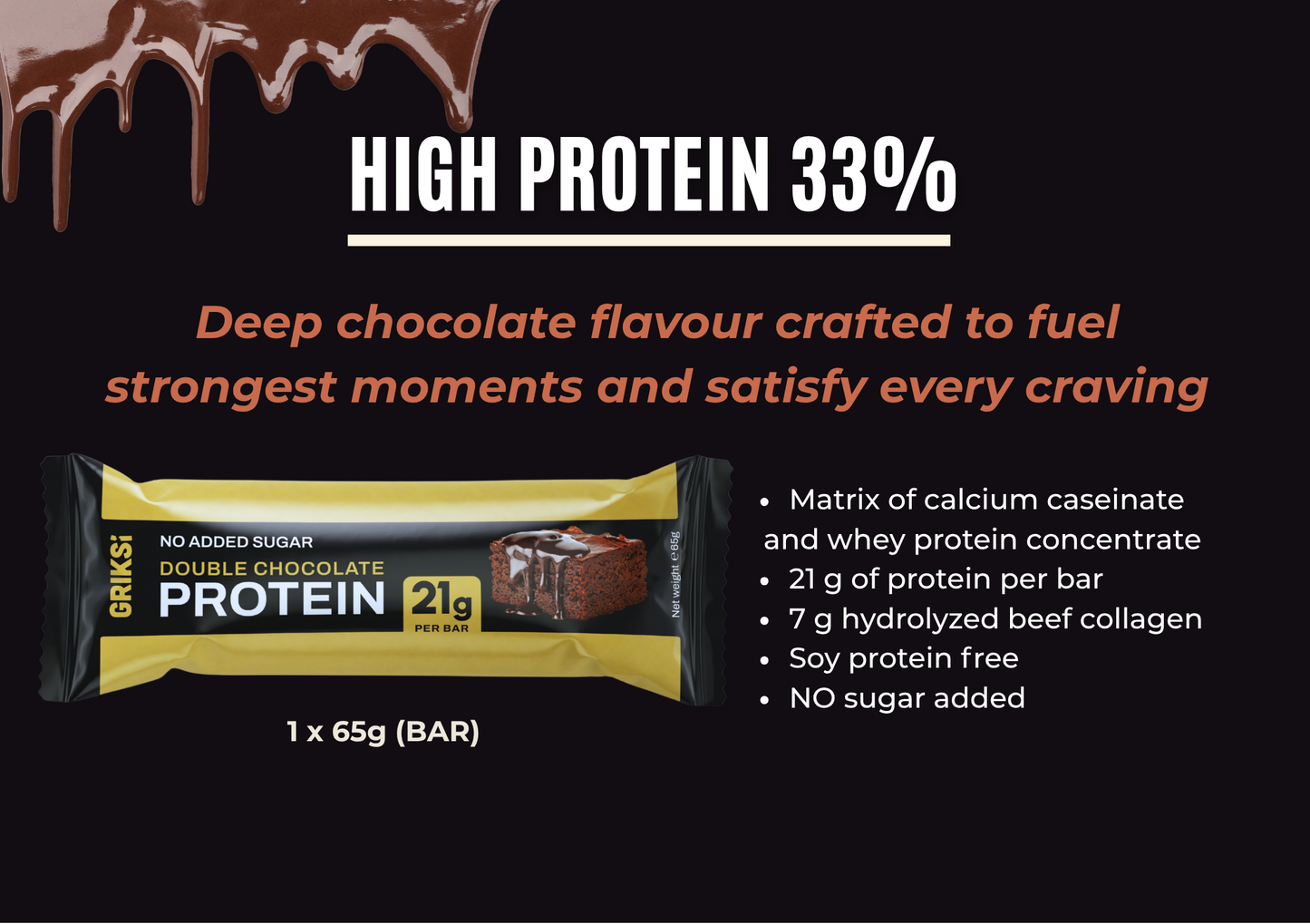 VALGUBATOON DOUBLE CHOCOLATE 65g