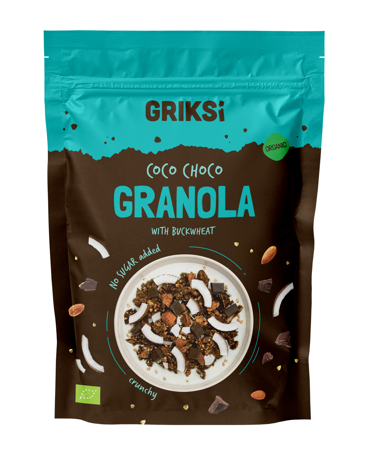 Ekologiczna granola Coco Choco z gryką, bez dodatku cukru