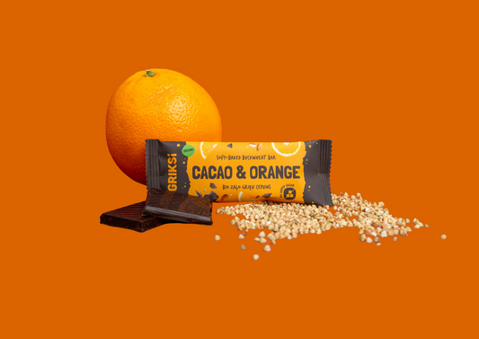 Soft-baked Buckwheat bar with CACAO & ORANGE