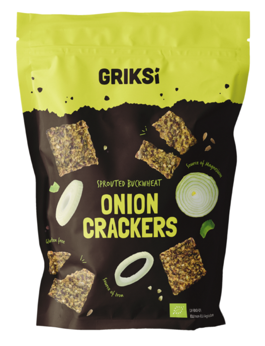 Griķu krekeri ar SĪPOLIEM